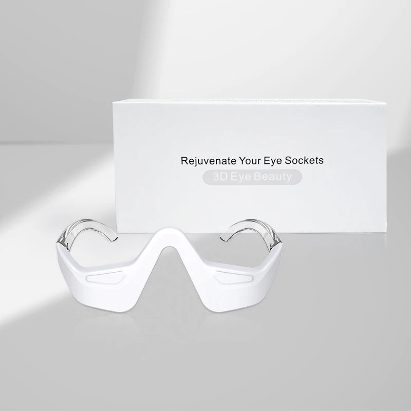 Under Eye Red Light Therapy Device Red Light Therapy Glasses USB Rechargeable 4 Modes Eye Massager for Eye Bags Reduce Dark